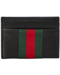 Gucci - Web Trademark Card Holder - Lyst