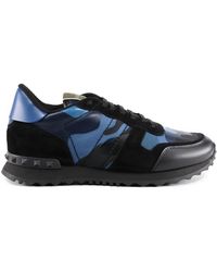 valentino trainers camo blue