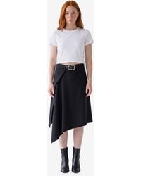 The Attico - Asymmetric Midi Skirt With Belt - Lyst
