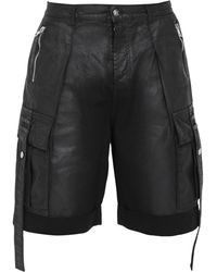 Balmain Denim Cargo Bermuda Shorts - Black