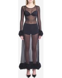 Marine Serre - Mesh Jersey Long Dress - Lyst