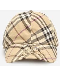 Burberry - Check Baseball Hat - Lyst