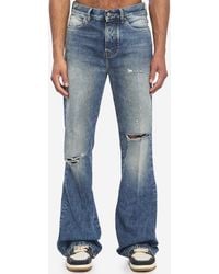 Amiri - Slashed Boot Cut Jeans - Lyst