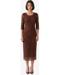 SUTTON NEW YORK - Lace Midi Sheath Dress - Lyst