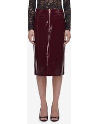 Self-Portrait - Faux Leather Skirt - Lyst