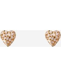 Self-Portrait - Embellished Heart Earrings - Lyst