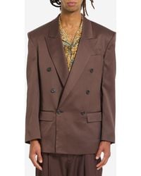 Saint Laurent - Doublebreasted Silk Satin Jacket - Lyst