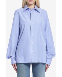 Saint Laurent - Cotton Shirt-Donna - Lyst
