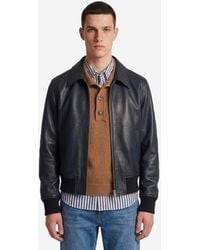 Ami Paris - Lambskin Leather Zipup Jacket - Lyst