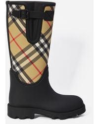 Burberry - Check Rainboots - Lyst