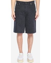 CASABLANCA - Laser Monogram Denim Shorts - Lyst