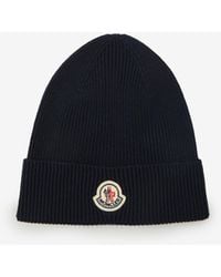 Moncler - Wool Beanie With Logo - Lyst