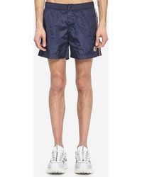 Moncler - Swim Shorts With A Logo Patch - Lyst