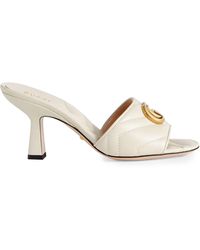 Sandali Gucci in Pelle Bianco taglia 38 EU - 23453682