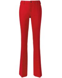 PT01 Pantaloni Rossi a Zampa - Rosso