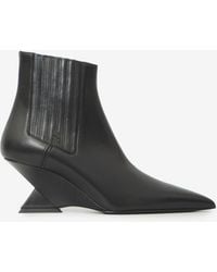 The Attico - Cheope 65 Smooth Leather Wedge Boots - Lyst