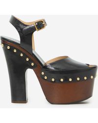 Chloé - Meret Platform Clogs Sandals - Lyst
