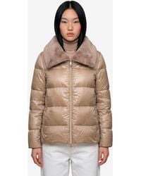 Herno - Ultralight Nylon And Fur Collar Jacket - Lyst