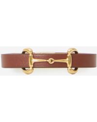 Gucci - Leather Bracelet With Horsebit Detail - Lyst