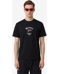 Burberry - Cotton Tshirt With Check Flag - Lyst