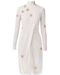 Burberry - Silk Viscose Dress With Stars - Lyst