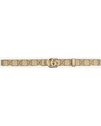 Gucci - Reversible Gg Marmont Skinny Belt - Lyst