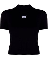 Alexander Wang - Knit Top With Logo - Lyst