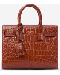 Saint Laurent - Sac De Jour Nano Crocodile Bag - Lyst