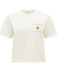 Moncler - Tshirt With Patch Pocket - Lyst