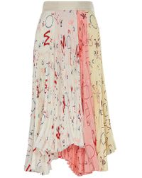 Moncler Skirt Plissè Multicolour - Natural