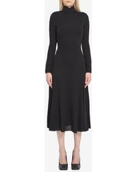 Alaïa - Fluid Jersey Dress With Heart Detail - Lyst