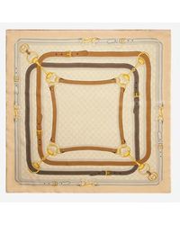 Gucci - Gg Jacquard Silk Twill Printed Square Scarf - Lyst