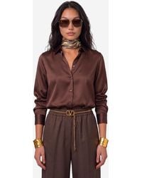SUTTON NEW YORK - Stretch Silk Shirt - Lyst