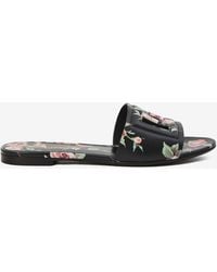 Dolce & Gabbana - Floral Beachwear Slides - Lyst