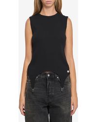 Jean Paul Gaultier - Tank Top With Lingerie Garter - Lyst