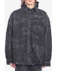 Balenciaga - Hooded Denim Parka - Lyst