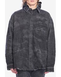 Balenciaga - Hooded Denim Parka - Lyst