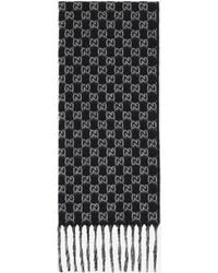 Gucci - Wool And Cashmere Gg Scarf - Lyst
