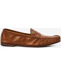 Versace - Medusa Leather Loafers - Lyst