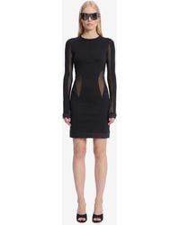 The Attico - Mini Dress With Tulle Inserts - Lyst