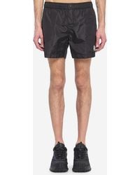 Moncler - Swim Shorts With A Logo Patch - Lyst