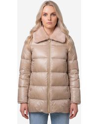 Herno - Light Puffer With Collar Ecofur - Lyst