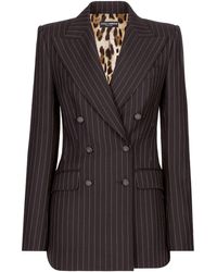 Dolce & Gabbana - Pinstriped Turlington Jacket - Lyst