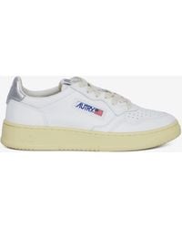 Autry - Medalist White And Silver Sneakers - Lyst