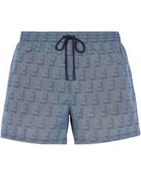Fendi - Nylon Swim Shorts - Lyst