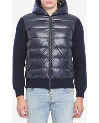 Moncler - Shiny Padded Cardigan - Lyst