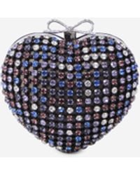 Self-Portrait - Multi Crystal Heart Clutch Bag - Lyst