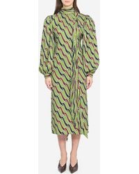 Gucci - Printed Silk Dress - Lyst