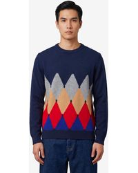 Ballantyne - Cashmere Crewneck Diamond Sweater - Lyst