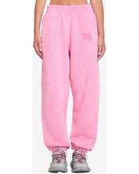 Alexander Wang - Pantaloni Felpati Con Stampa Logo Puff Wang - Lyst